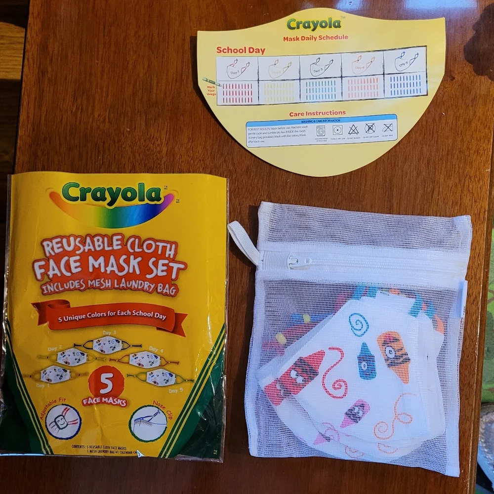 Crayola reusable cloth face masks